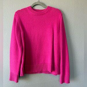 Ann Taylor Vibrant Pink Crew Neck Sweater